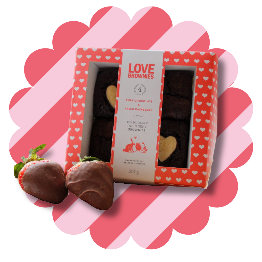 Valentine’s brownies gift box – handmade brownies UK delivery